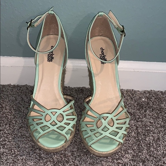Charlotte Russe Shoes - Charlotte Russe Mint Green Wedges- Firm price